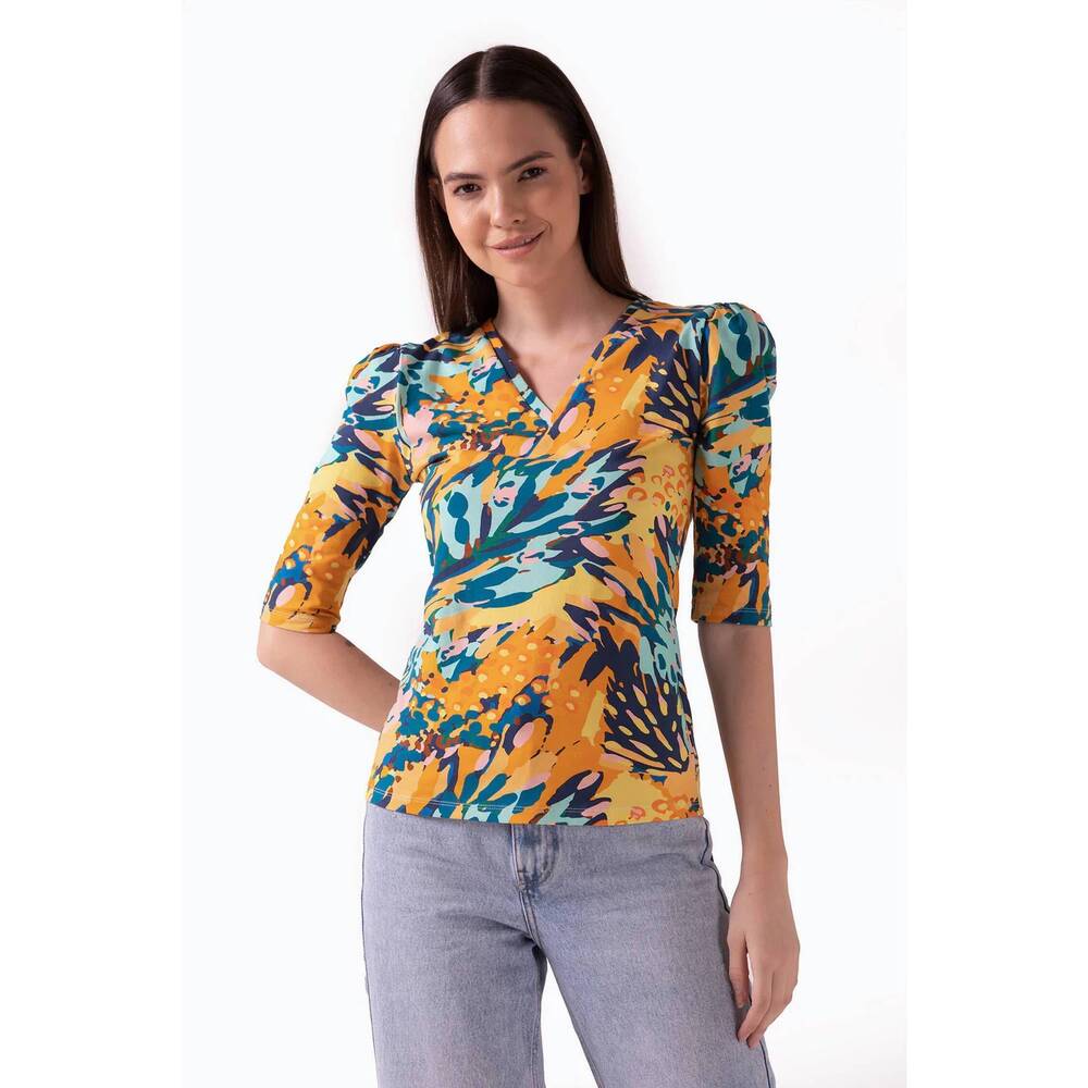 NEW CELINA MOON lina knit top in blue